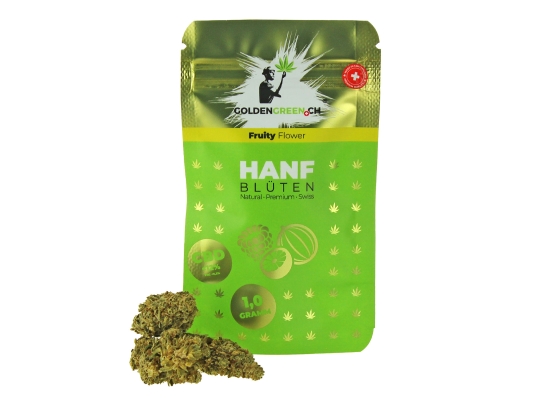 GOLDENGREEN | PREMIUM SWISS INDOOR CBD HANF BLÜTEN - Fruity Flower 1G